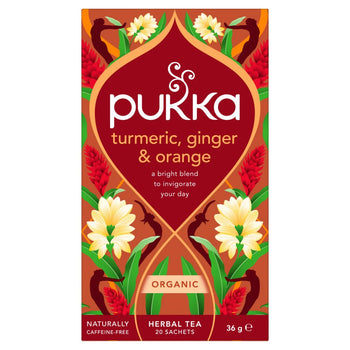 Pukka curcuma actif sachets à base de plantes 20 par paquet