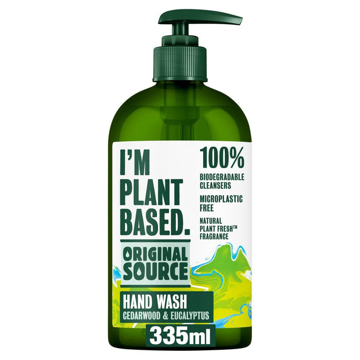 Fuente original I'm I'm Based Cedarwood & Eucalyptus Wash 335ml a base de plantas 335 ml