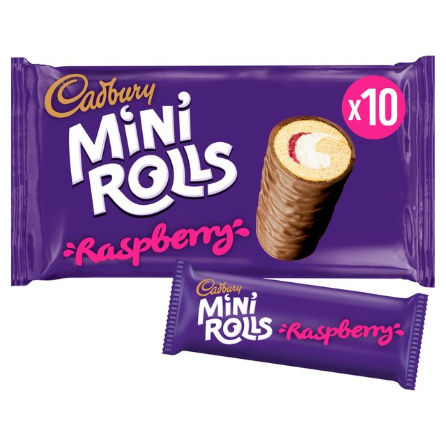 Cadbury Mini Rolls Himbeer Familiengröße 10 pro Pack