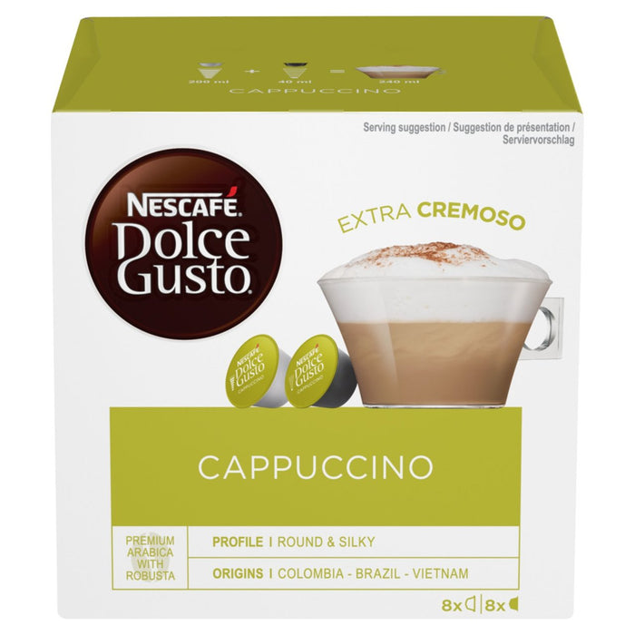 NESCAFE Dolce Gusto Cappuccino Pods 8 por paquete