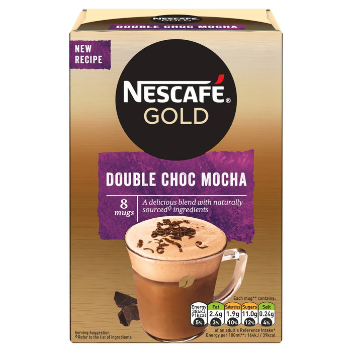 Nescafe Gold Double Choca Mocha Instant Coffee 8 bolsitas