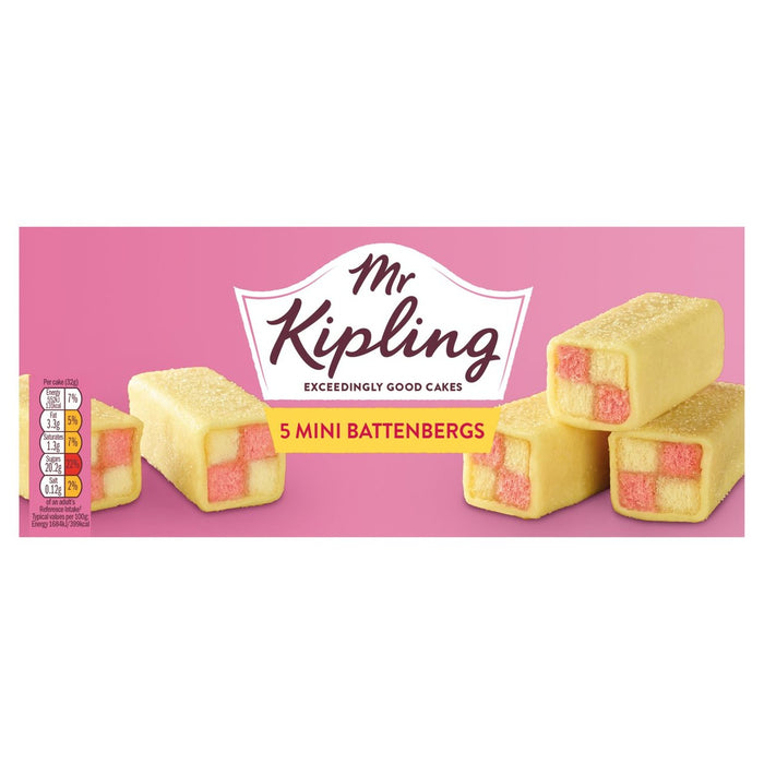 Mr Kipling Small Battenberg Cakes 5 par paquet