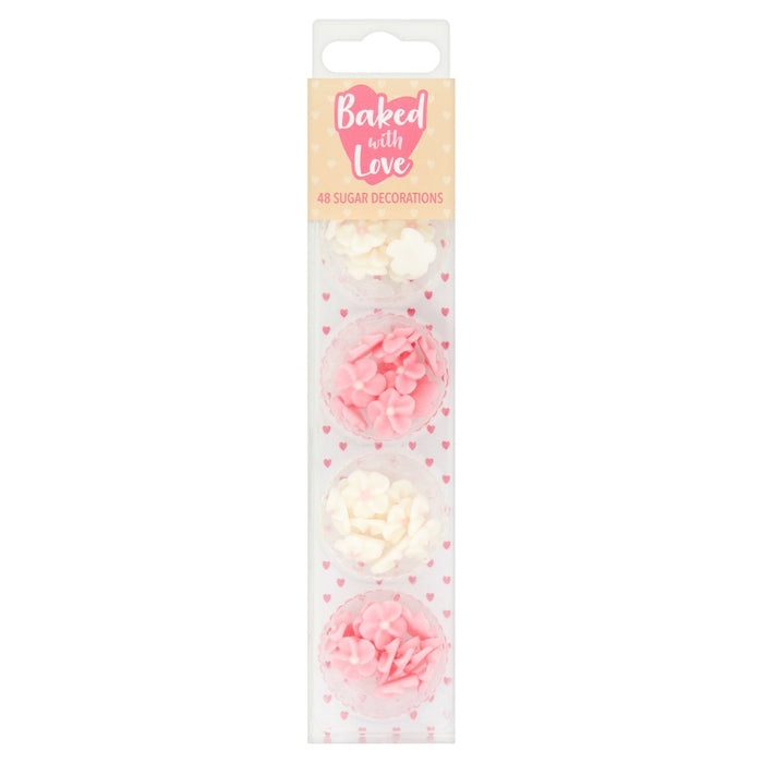 Gebacken mit Liebe essbare Miniblüten Dekorationen 48 pro Pack