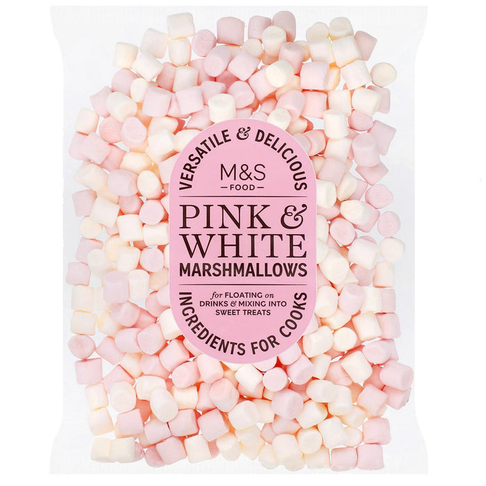 M & S Pink und Weiß Mini Marshmallows 125G