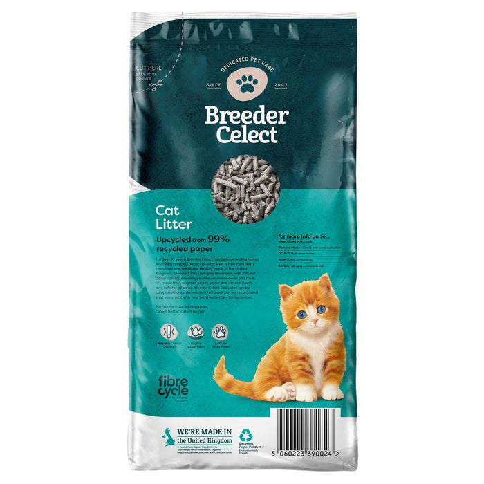 Breeder Celect Paper Non Clumping Cat Litter 10L