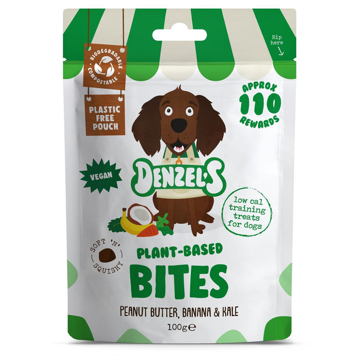 Denzel's Plant Based Training Bites Peanut Butter Banana & Kale 100g