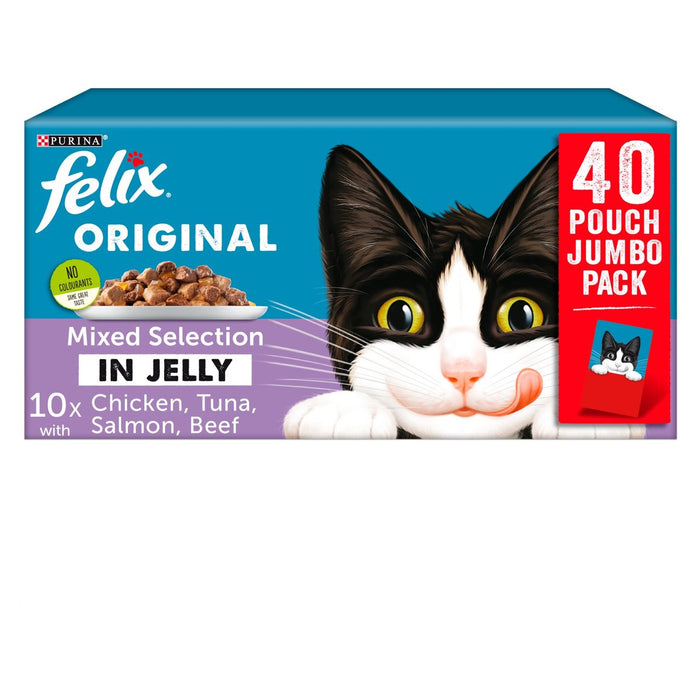 Felix Cat Food Mixed Selection in Jelly 40 x 100g