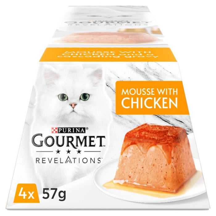 Gourmet -Enthüllungen Huhn in Soße Nasskatze Futter 4 x 57g