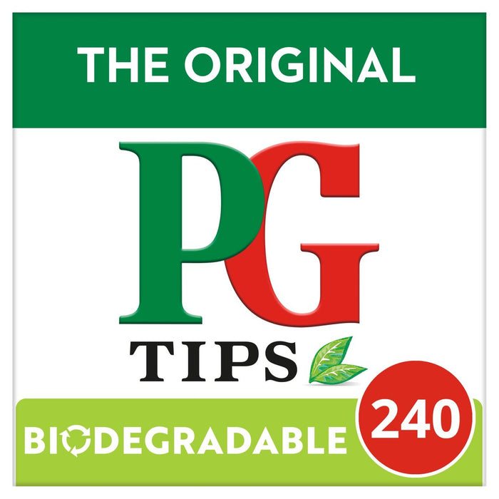 PG -Tipps Original biologisch abbaubare Teebeutel 240 pro Packung