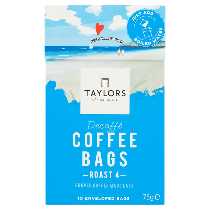 Bolsas de café con descafafia de Taylors 10 por paquete