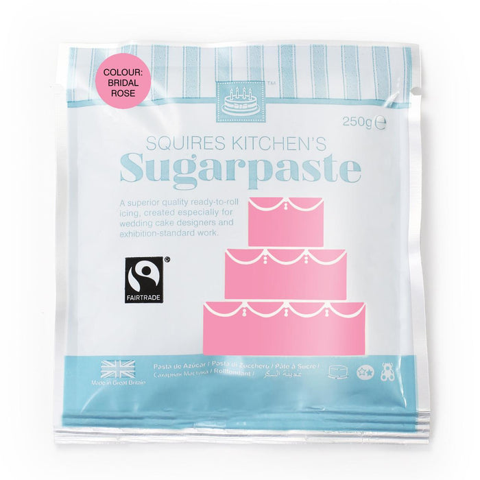 Squires Kitchen Pink FairTrade Sugar Paste Ready para rodar Fraing 250G