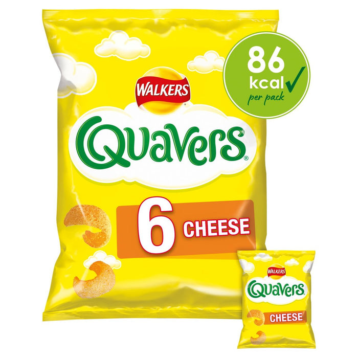 Walkers Quavers queso bocadillos 6 por paquete