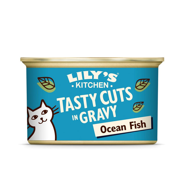 Lily's Kitchen sabrosos cortes en salsa Ocean Fish Food para gatos 85G