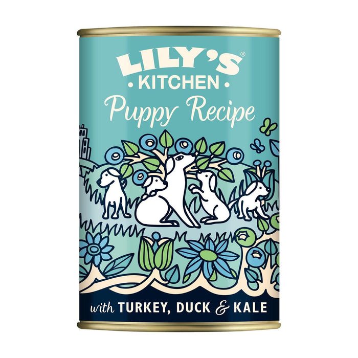 Lily's Kitchen Turquía y comida húmeda de pato para cachorros 400G
