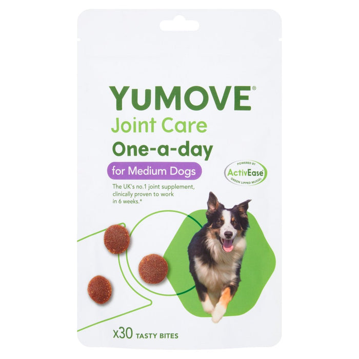 Yumove Chewies One al día Suplemento de suplemento de la articulación del perro Medium Dog 30 por paquete