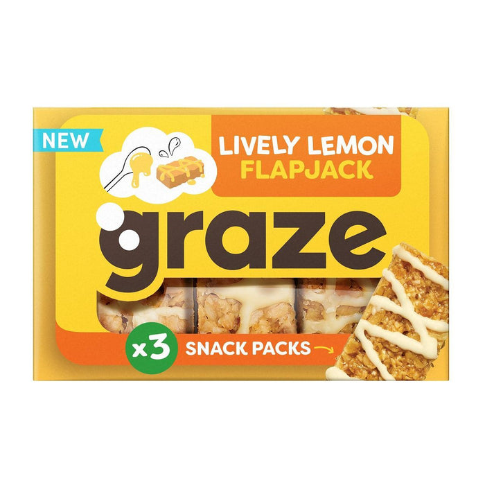 Graze Lively Lemon Flapjack Snacks 3 x 53g
