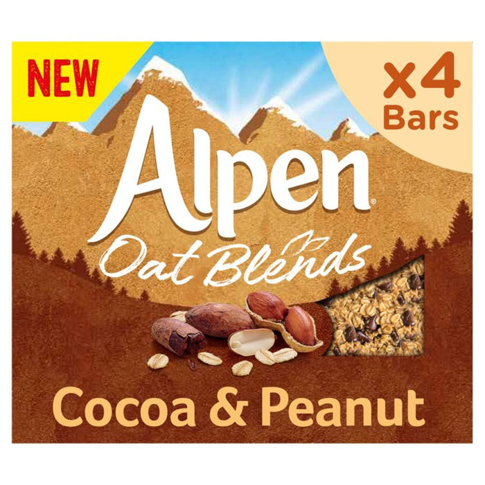 Alpen Hafer mischt Kakao und Erdnuss 4 pro Packung
